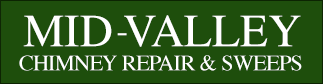 Green and White Mid-Valley Chimney Repair & Sweeps Logo