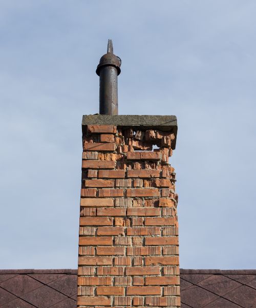 Damaged brick chimney - Mid Valley Chimney