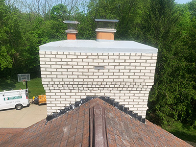 White brick masonry chimney - Mid Valley Chimney