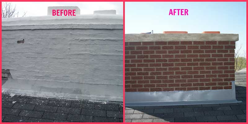 Chimney Crown Before and After